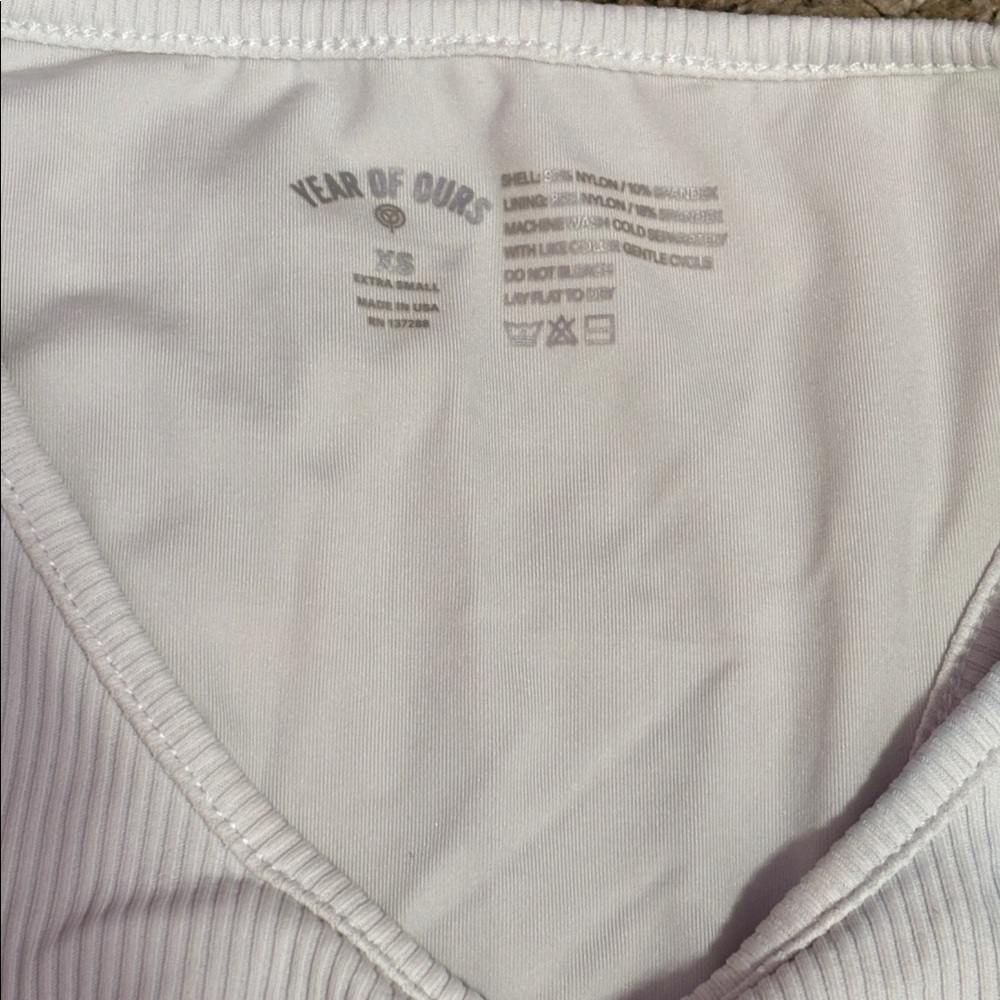 Racer Crop Tank in White - Picture 5 of 5